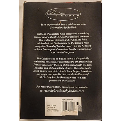 RADKO - 2014 - Celebrations Hand Crafted Glass Ornament - Gingerbread House