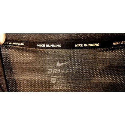 Nike Dri Fit Mens Running Short Sleeve Shirt Black Size XXL Performance Top