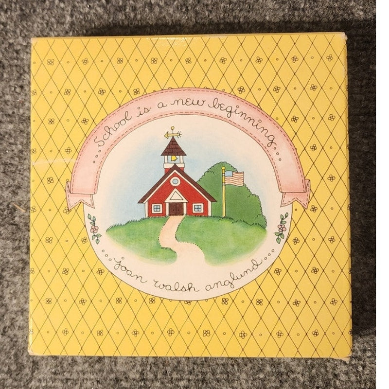 Vintage Avon Joan Walsh Anglund Porcelain Plate School Is a New Beginning Boxed