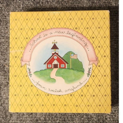 Vintage Avon Joan Walsh Anglund Porcelain Plate School Is a New Beginning Boxed