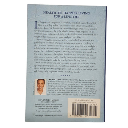 The Blue Zones Challenge Dan Buettner 4-Week Plan National Geographic Like New
