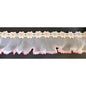 2 YARDS - WHITE & PINK - RUFFLED Daisy TRIM - 2 1/8" WIDE