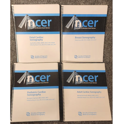 NCER Ultrasound Review Manuals 4 Book Set Cardiac Vascular 2009