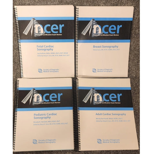 NCER Ultrasound Review Manuals 4 Book Set Cardiac Vascular 2009