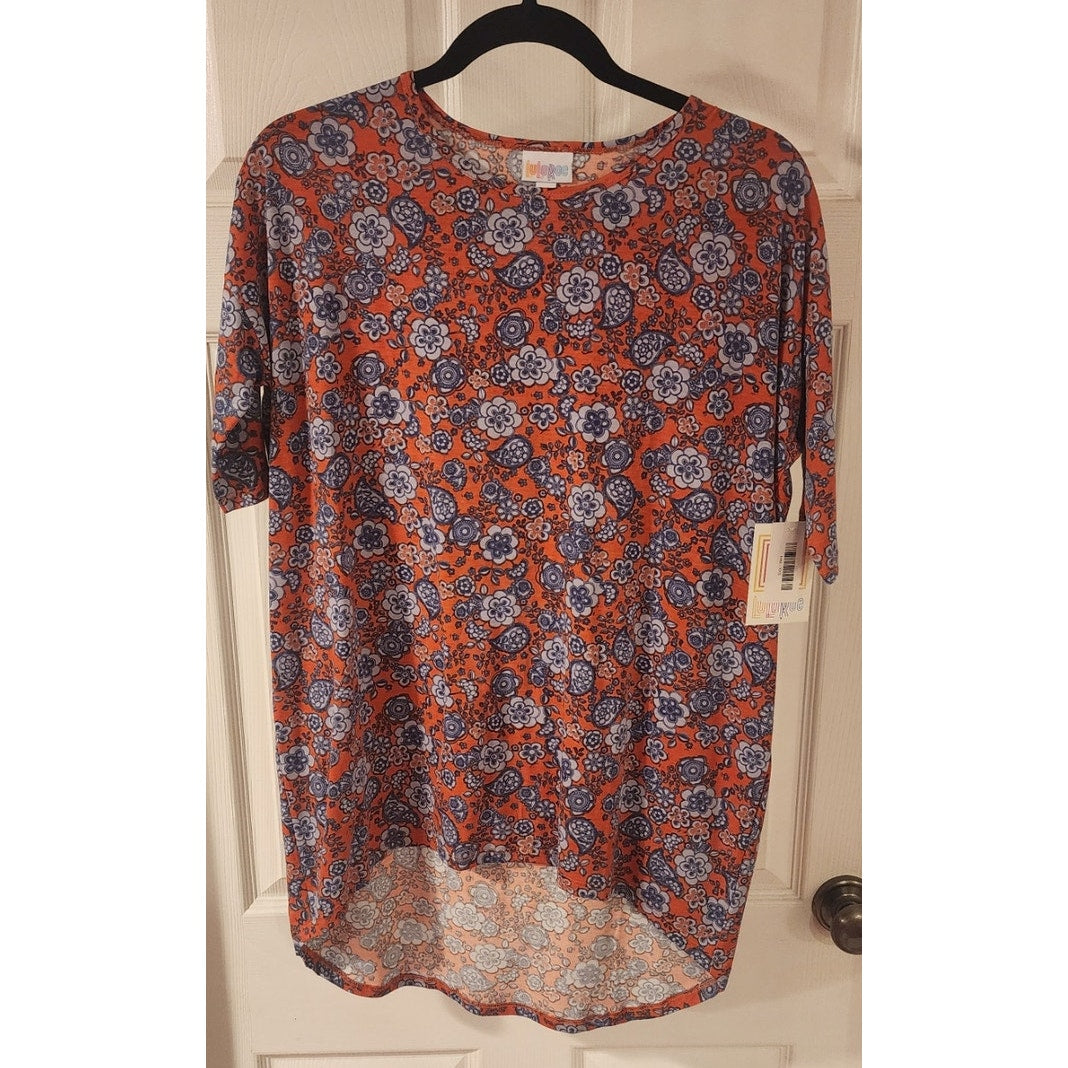 LuLaRoe - XXS - IRMA - Floral with Orange Background - NWT