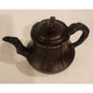 Vintage Yixing‑Style Clay Teapot – Dual Marks – Hand‑Carved – 6"