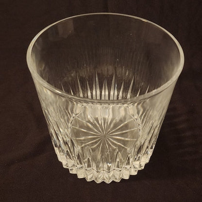 Vintage Heavy Hand Blown Seeded Crystal Ice Bucket Wine Cooler 5.5" Studio Glass