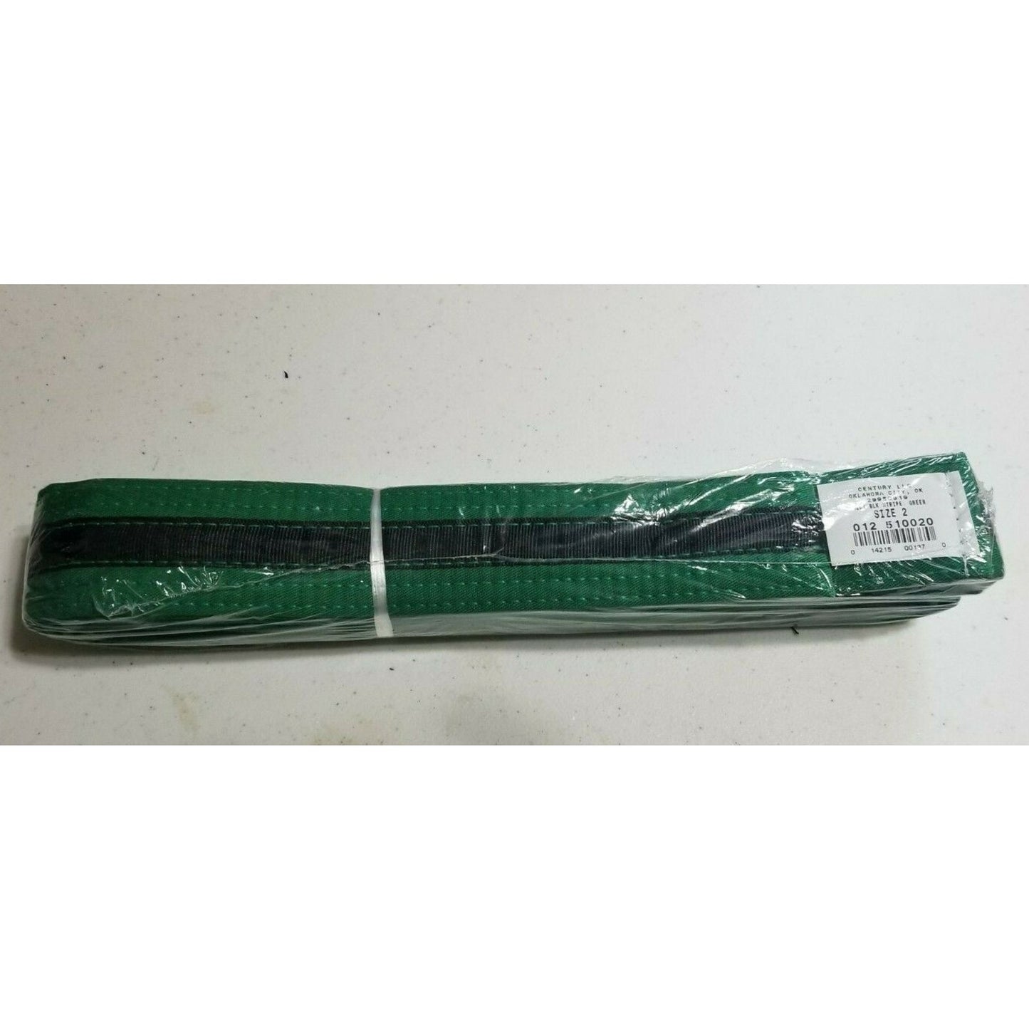 Century Double Wrap Black Stripe Belt Size 2 - Green - New in Pkg. - FREE SHIP*
