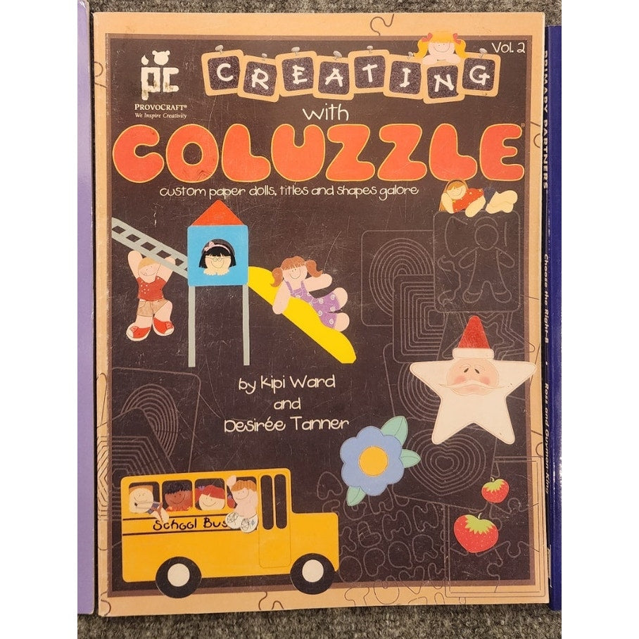 New 3 Book Activity Lot Clip Art Challenge Coluzzle Primary Partners LDS Unused