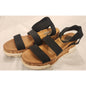 Steve Madden Bandi Black Elastic Platform Sandals Women's Size 8.5 M