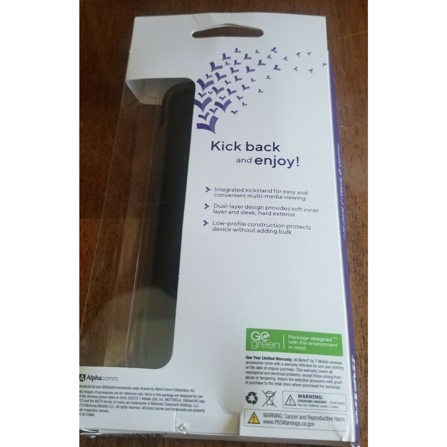 Motorola Moto G7 Play KICK - Dual Layer Kickstand Protective Case - Black