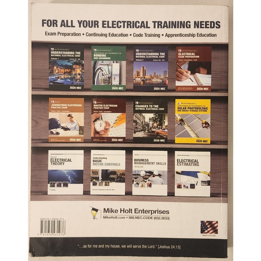 Mike Holt Illustrated Guide Understanding NEC 2020 Volume 1 – Used