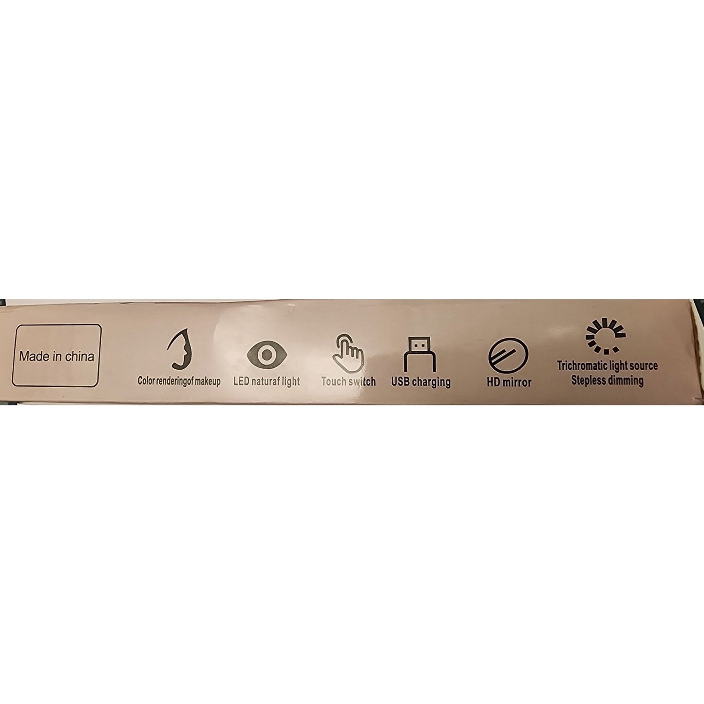 White Folding Lighted Makeup Mirror with 3 Color Light Modes USB Rechargeable