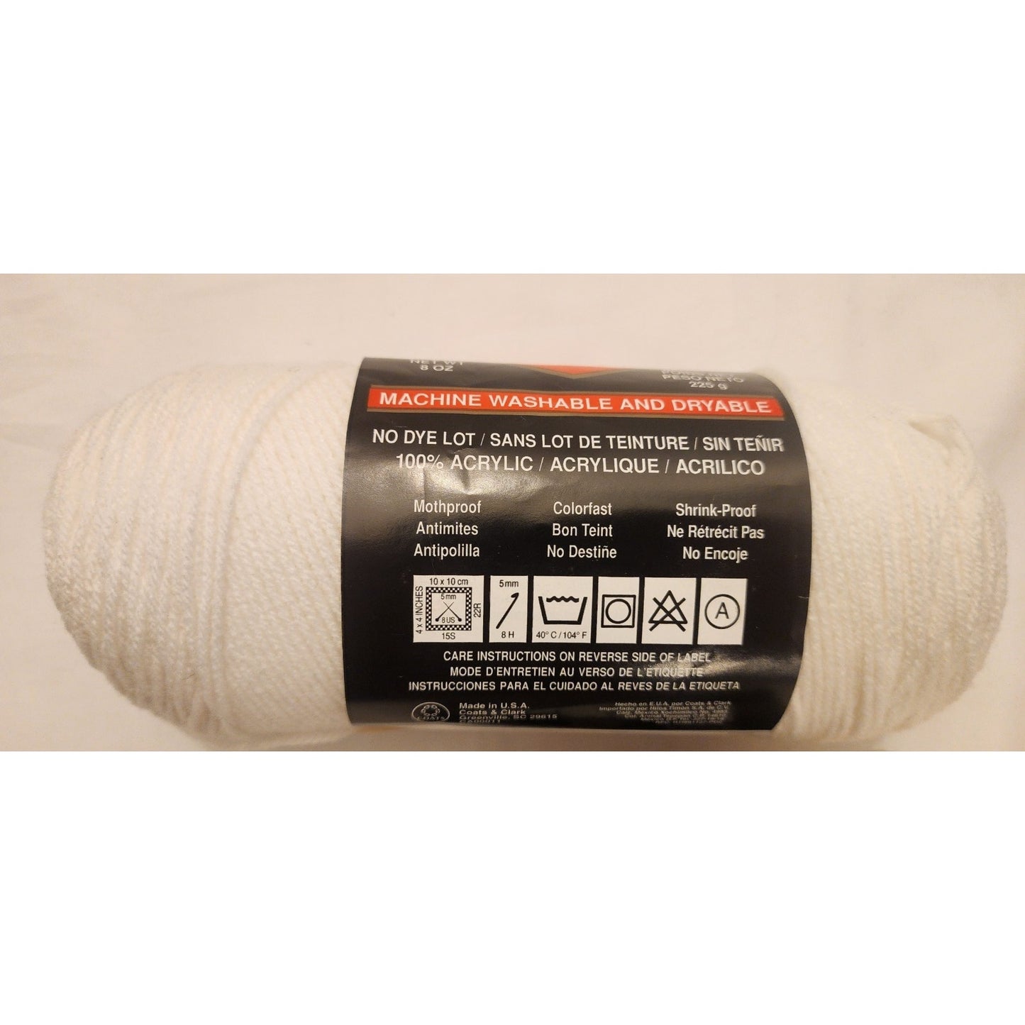 RED HEART - Super Saver Yarn - 311 White - No Dye Lot - Volume Discounts