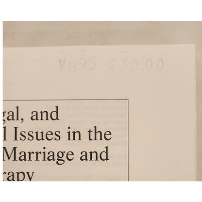 Ethical Legal & Professional Issues Marriage & Family Therapy 2nd Ed - Huber