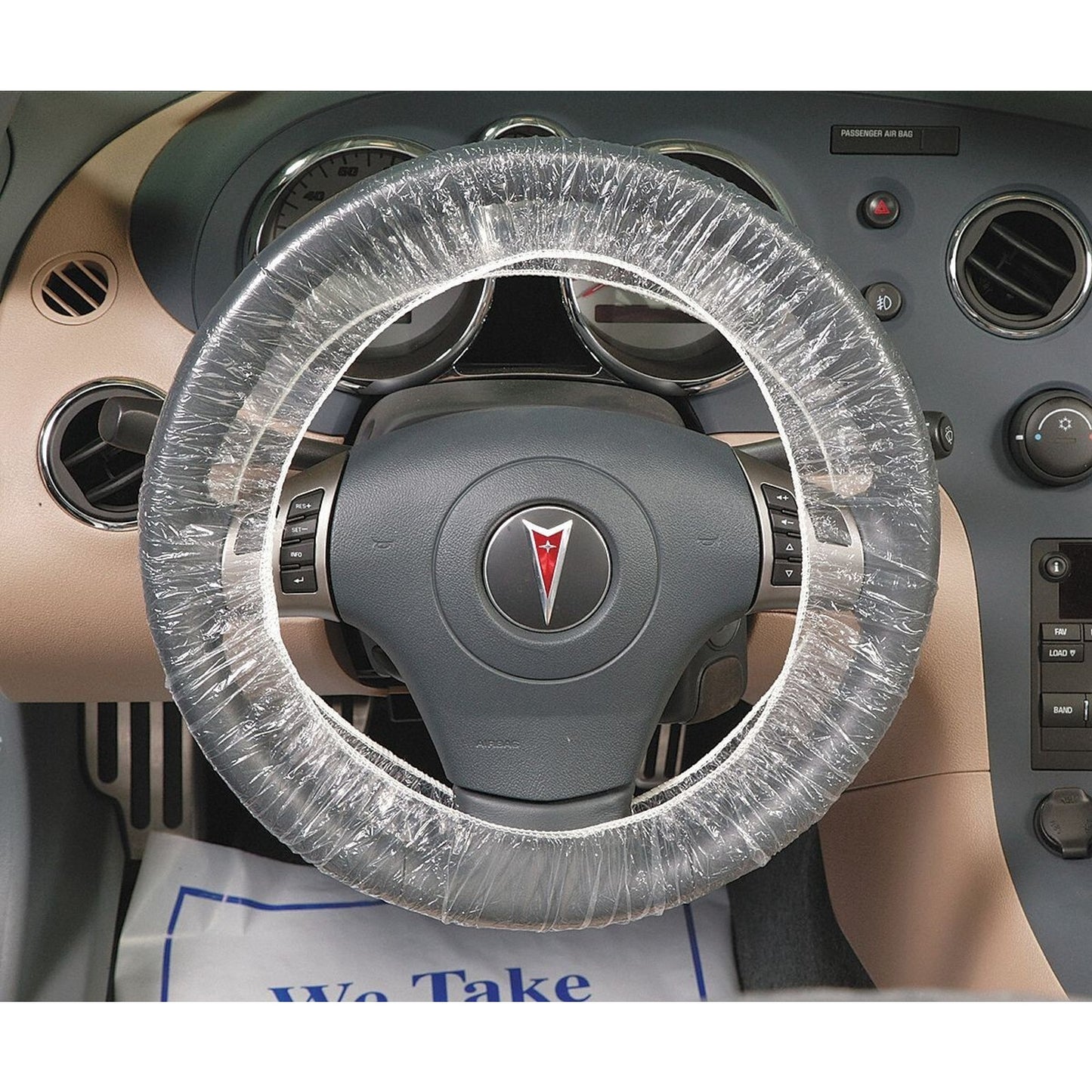 Clear Plastic Steering Wheel Covers - 4GYW8 - Box of 500 - (50 X 10)
