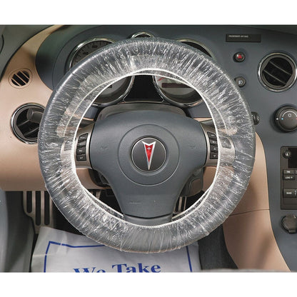 Clear Plastic Steering Wheel Covers - 4GYW8 - Box of 500 - (50 X 10)