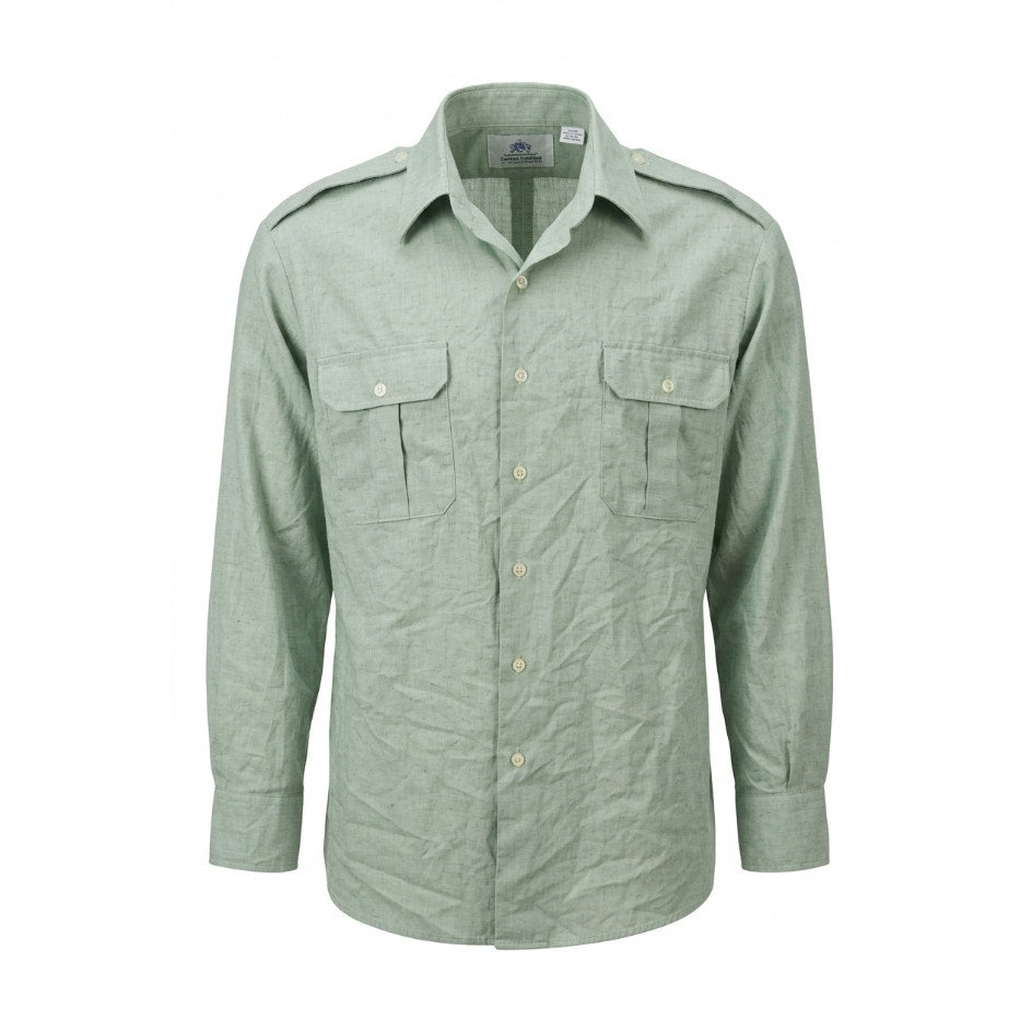 SCP Garrison Collection Shirt 17.5x34/35 Green Button Up Military