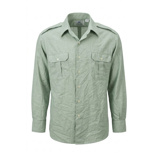 SCP Garrison Collection Shirt 17.5x34/35 Green Button Up Military