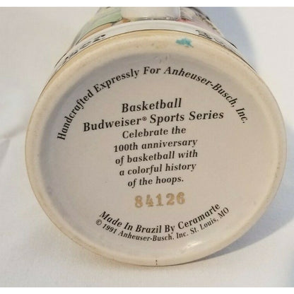 Budweiser - Heroes of the Hardwood Basketball Beer Stein Mug - 1991