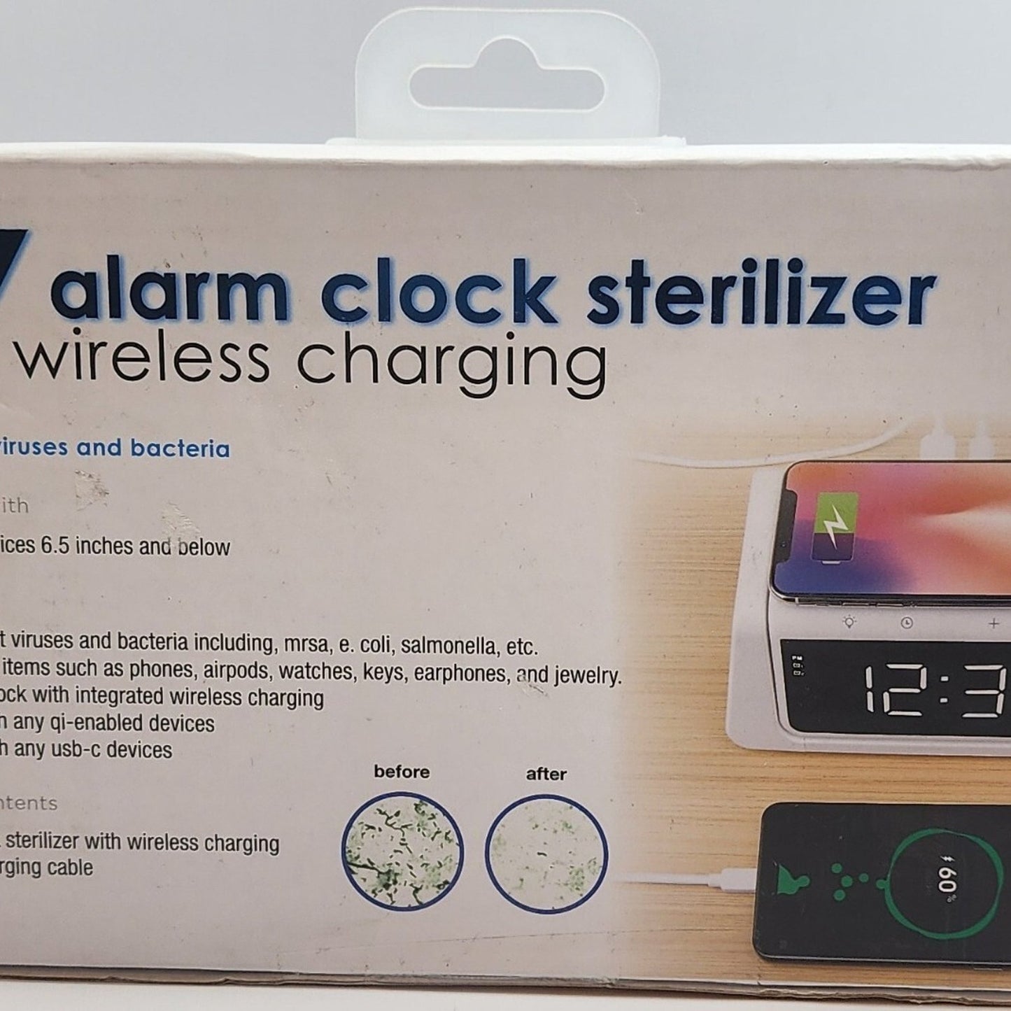 PureMobile by Vivitar - UV alarm clock sterilizer - w/Wireless Charging