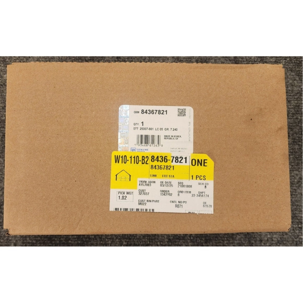Genuine GM Front Stabilizer Sway Bar Link 84367821 OEM New