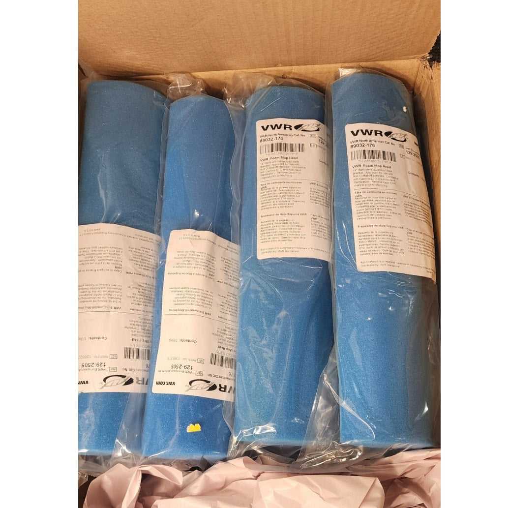 Lot of 12 VWR 89032-176 Replacement Foam Mop Heads Cleanroom Laboratory