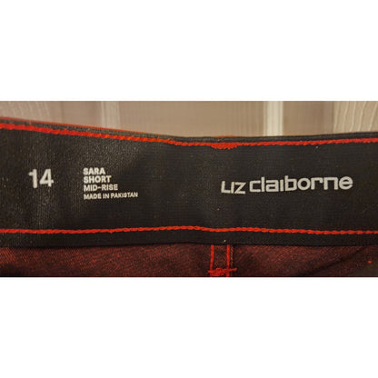 Liz Claiborne - Mid Rise - Sara Shorts in Red - Size 14