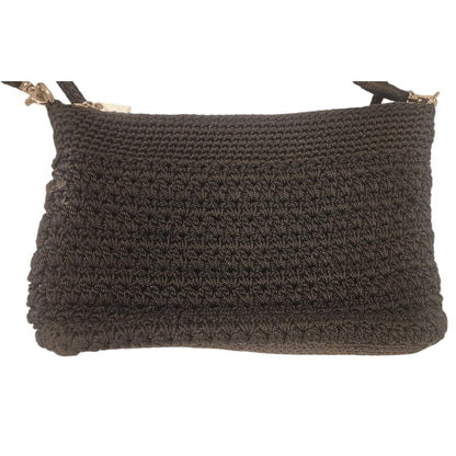 The Sak Black Crochet Knit Clutch Shoulder Bag Purse Boho New Without Tags NWOT