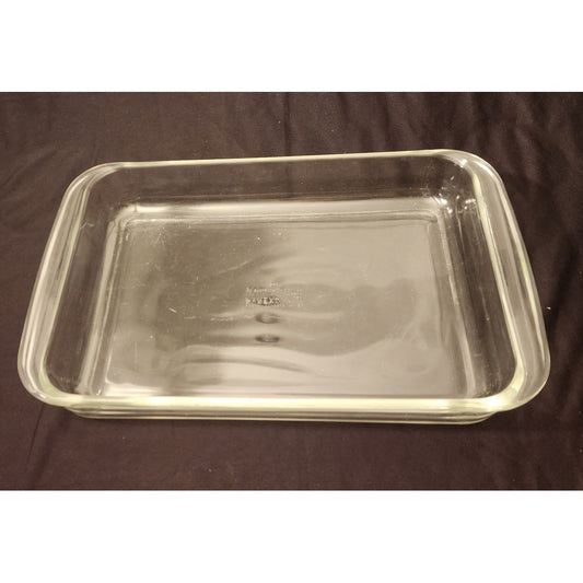 Vintage Pyrex 233 Clear Glass Baking Dish 3 Qt Oblong Casserole Pan 33x23x5cm