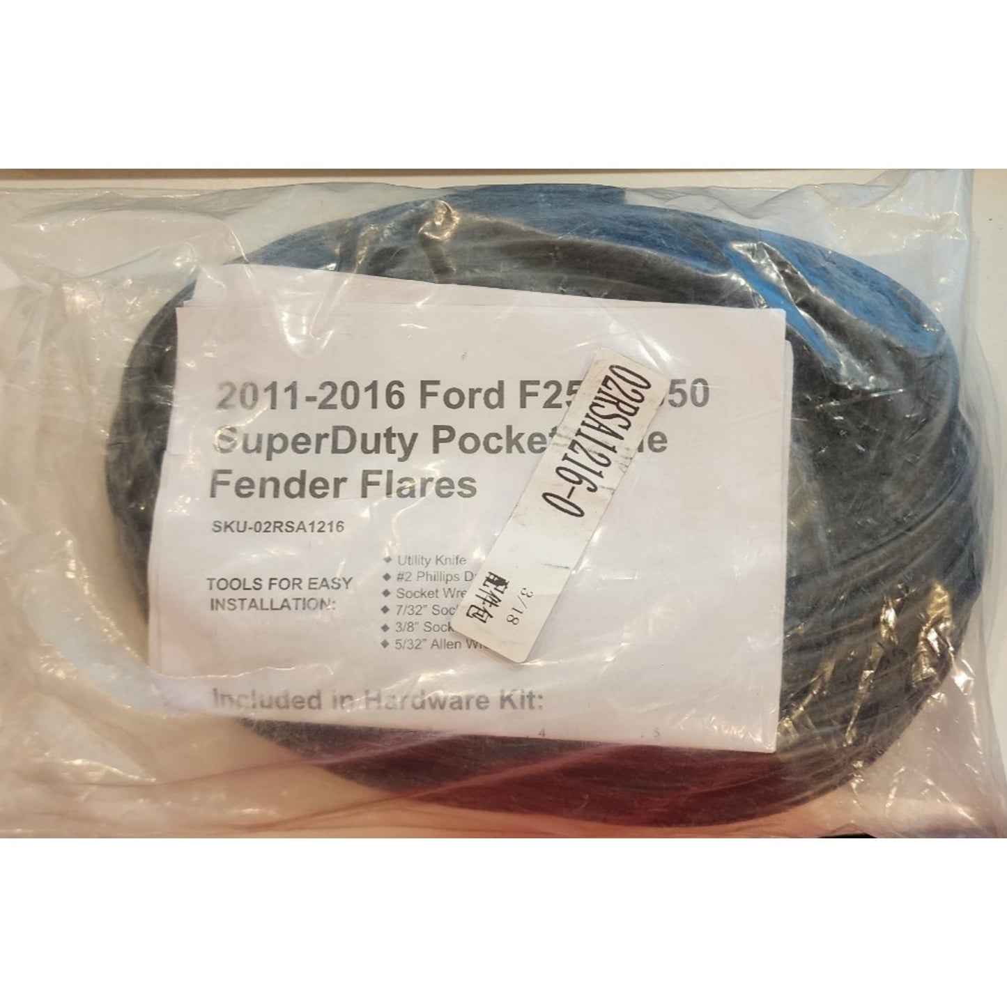 Fender Flare Install Kit - 02RSA1216-0 - 2011-2016, F250 F350 Pocket Style
