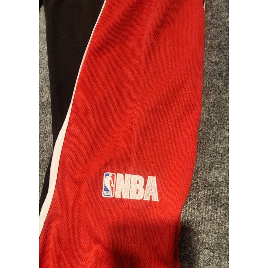 NBA Elevation Warm Up Pants Men’s Large Black Red Colorblock Athletic Joggers