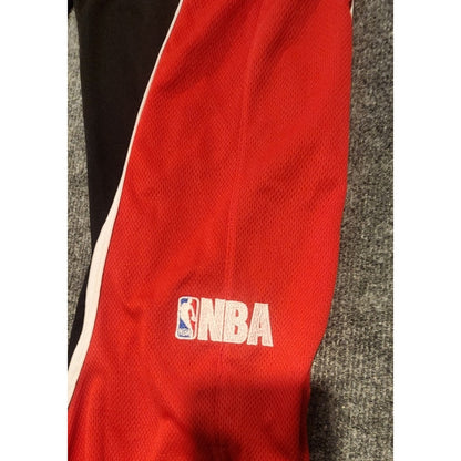 NBA Elevation Warm Up Pants Men’s Large Black Red Colorblock Athletic Joggers