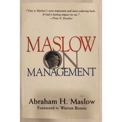 Maslow on Management by Abraham Maslow (Hardcover, Very Good)