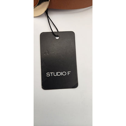 2 belts -Both 28" -Black w/silver bkl, Pull and Bear, Brown w/gold bkl -Studio F