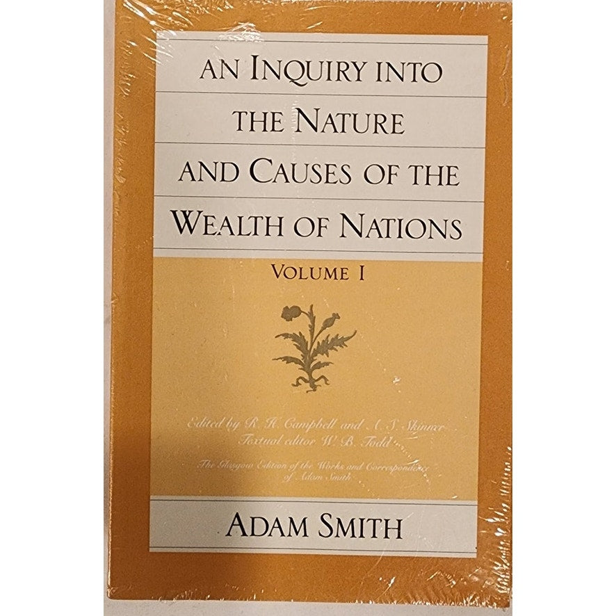 The Wealth of Nations Adam Smith Glasgow Edition Vol 1 & 2 NEW Sealed 2‑Book Set