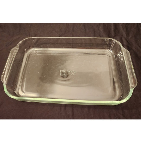 Vintage Pyrex 234 Clear Glass Lasagna Baking Dish 15x10x2 Oblong Casserole 4 Qt
