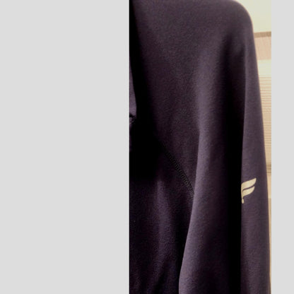 Fila Mens XXL 1/4 Zip Pullover Long Sleeve Navy Blue Textured Performance