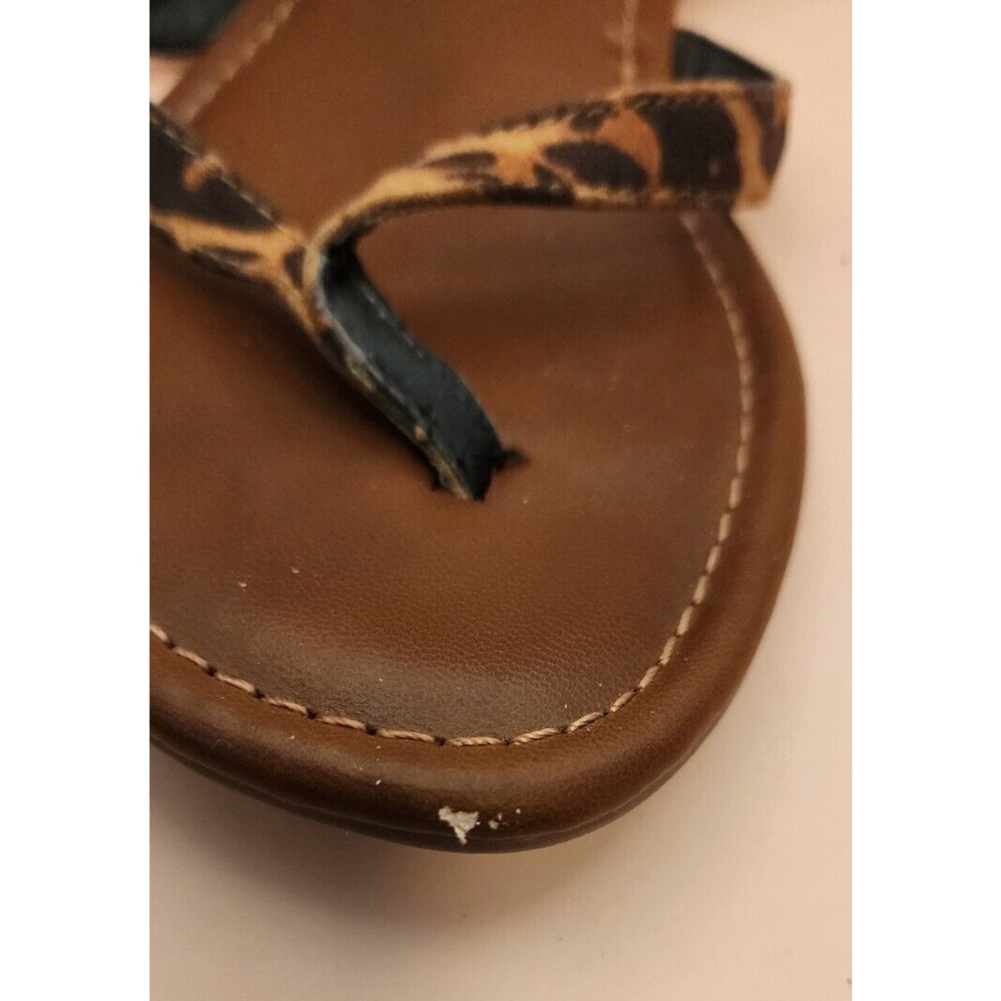 CURFEW - Brown Animal (Cheeta) Print Sandles - CUTE - Size 9 - See Pics.