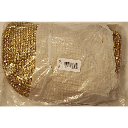 Aldo - LUZX-972 - Elegant Gold Top-Handle Handbag with Rhinestone Embellishments