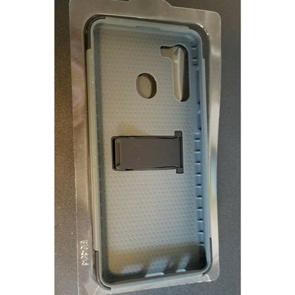 Samsung Galaxy A21 KICK - dual layer protective kickstand case - GRAY from T-Mob