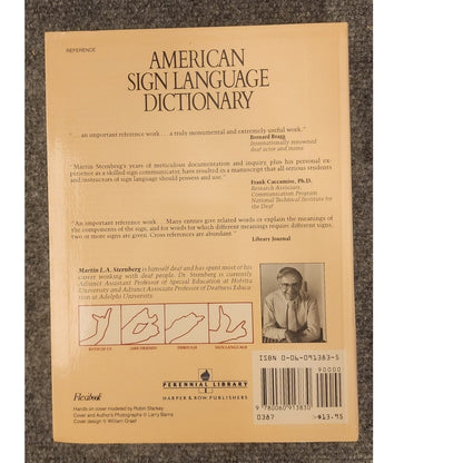 American Sign Language Dictionary Martin L A Sternberg Paperback 0060913835