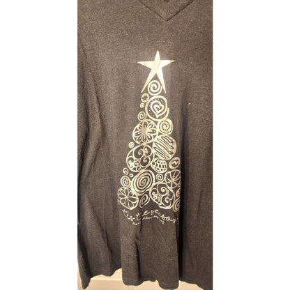Bella Canvas ’Tis the Season Tee Gray 2XL Silver Christmas Tree Graphic