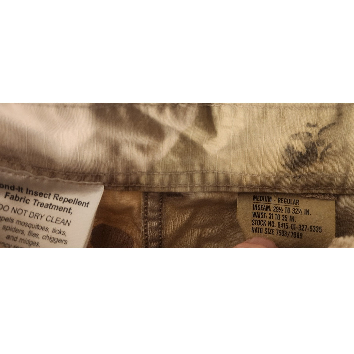 US Army Desert Camo Pants Medium‑Regular – 3‑Color DBDU – Good Condition