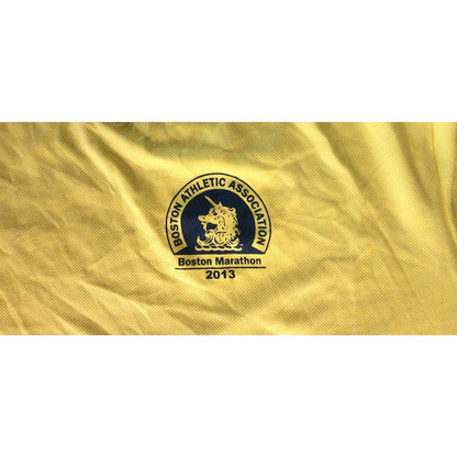 Adidas 2013 Boston Marathon 117th Runner Shirt - Yellow w/Blue logo - Men XXL