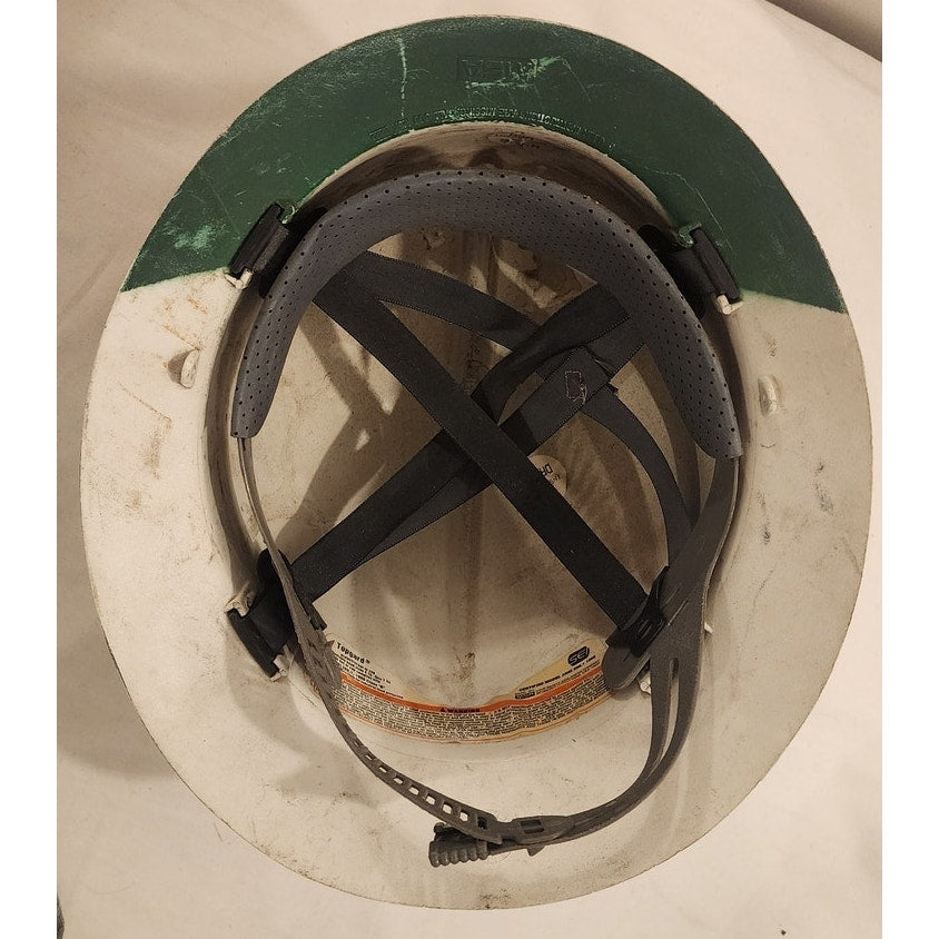 Vintage Qwest US West Lineman Hard Hat Authentic MSA V-Gard Telephone Helmet