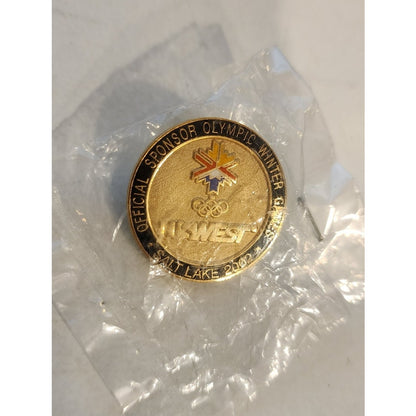 2002 Salt Lake City Olympic Games US WEST Sponsor Pin Sealed New In Plastic