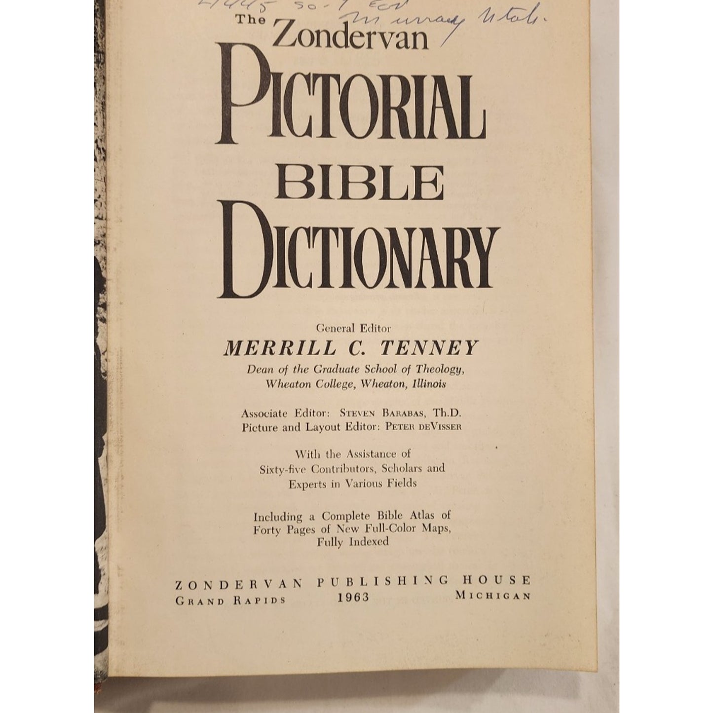 Zondervan - Pictorial Bible Dictionary - 1965 - Hardcover - Vintage