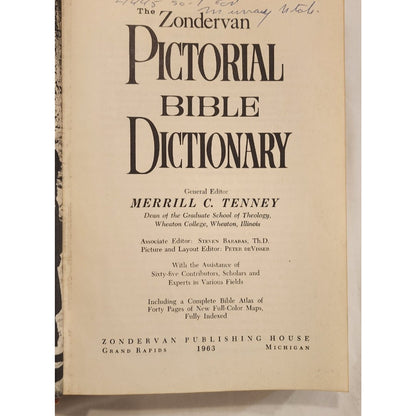 Zondervan - Pictorial Bible Dictionary - 1965 - Hardcover - Vintage