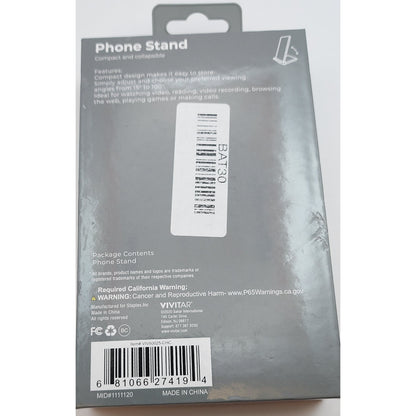 VIVITAR- Phone Stand - Collapsable, Compact - Pink/Peach Stand - Universal